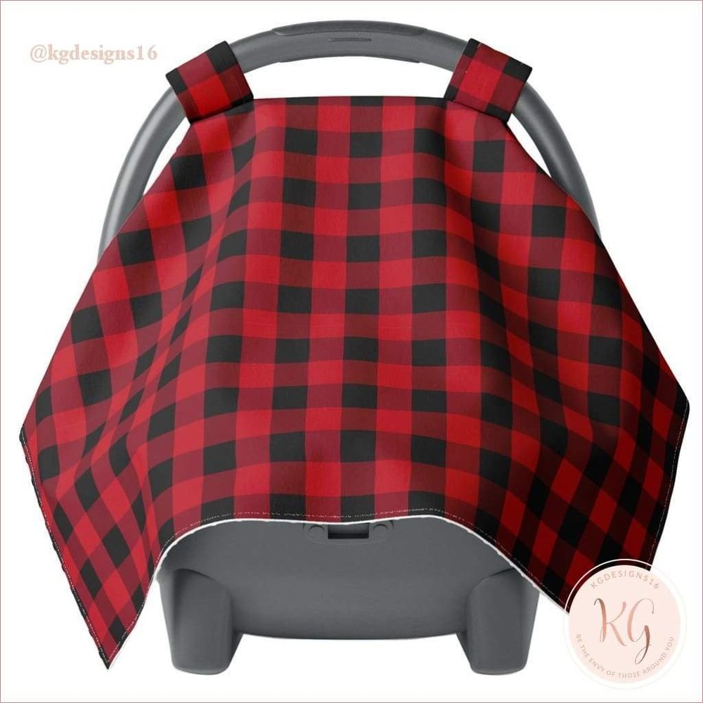 Buffalo Plaid Carseat Canopy Cover